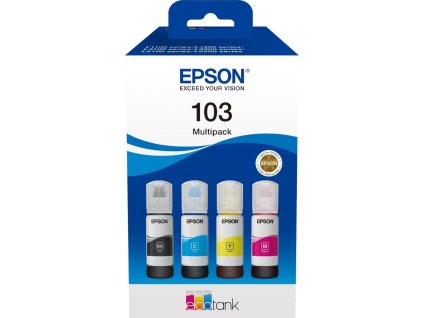 Epson inkoustová náplň 103/ T00S64A/ EcoTank/ L1x10/ L315x/ L325x/ L3x6x/ L5190/ 4-colour Multipack