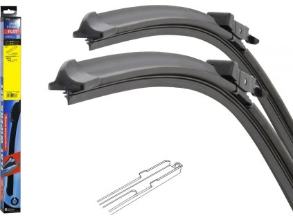 Stěrače FLAT SET (SLOT) 610+610mm