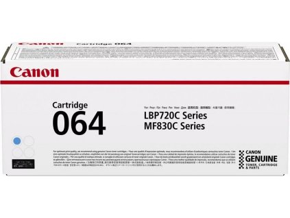 Canon originální toner Cartridge 064 C azurový, MF832Cdw 5 000 stran