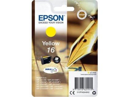 Epson inkoustová náplň/ T1624/ Singlepack 16 DURABrite Ultra Ink/ Žlutá