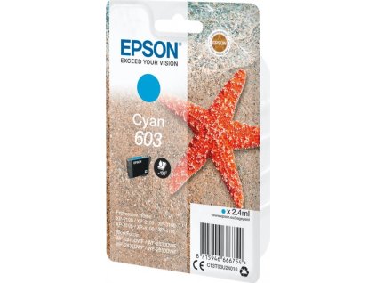 Epson inkoustová náplň/ C13T03U24010/ 603/ Expression Home XP-x100/ WF-28x0DWF/ azurová