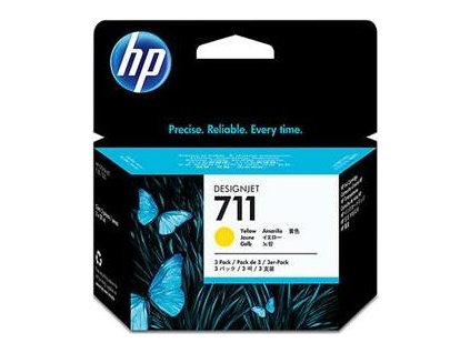 HP no 711 - žlutá ink. kazeta - 3 pack, CZ136A