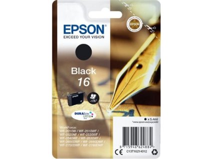 Epson inkoustová náplň/ T1621/ Singlepack 16 DURABrite Ultra Ink/ Černá