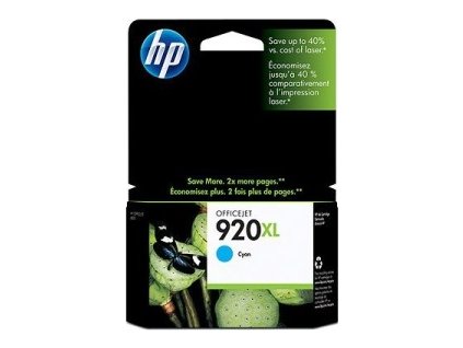 HP 920 XL - azurová inkoustová kazeta, CD972AE
