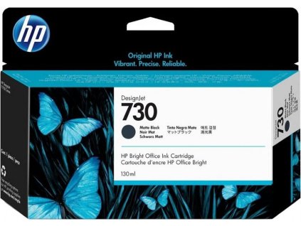 HP originální ink P2V65A, HP 730, matná černá, 130ml