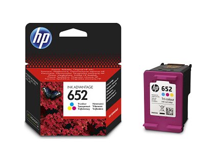 HP 652 3barevná ink kazeta, F6V24AE
