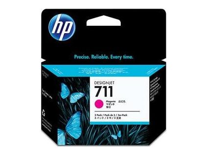 HP no 711 - purpurová ink. kazeta - 3pack, CZ135A