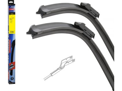 Stěrače FLAT SET (U-CUBE) 610+450mm