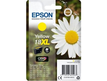 Epson inkoustová náplň/ T1814/ Singlepack 18XL Claria Home Ink/ Žlutá