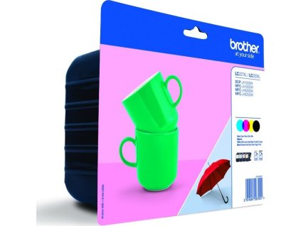 BROTHER inkoustová náplň LC-227XLVALBP/ multipack/ Černa + tři barvy/ 4x 1200 stran