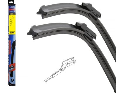 Stěrače FLAT SET (U-CUBE) 660+410mm