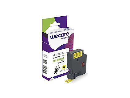 WECARE ARMOR páska kompatibilní s DYMO S0720580,Black/Yellow,12mm*7m