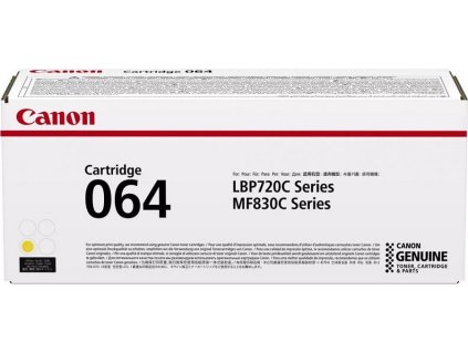Canon originální toner Cartridge 064 Y žlutý, MF832Cdw 5 000 stran