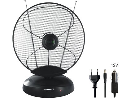 EVOLVEO Xany 4, 230/12V, aktivní pokojová anténa FM/DAB+/DVB-T2, filtr LTE,4G,5G