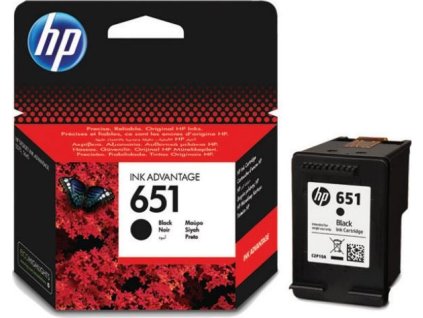 HP 651 černá ink kazeta, C2P10AE