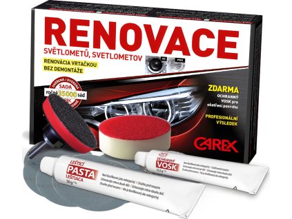CAREX - sada na RENOVACI plastových světlometů