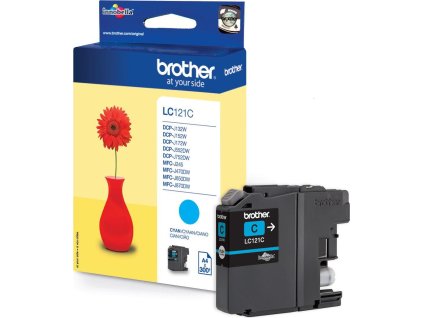 BROTHER inkoustová náplň LC-121C/ Azurová/ 300 stran