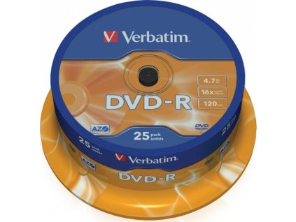 VERBATIM DVD-R(25-Pack)Spindl/MattSlvr/16x/4.7GB