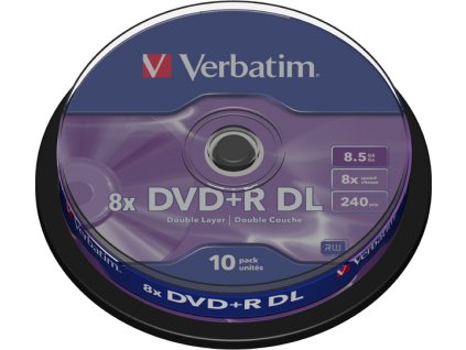 VERBATIM DVD+R DoubleLayer 8,5GB/ 8x/ 10pack/ spindle