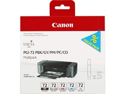 Canon multipack inkoustových náplní PGI-72 PBK/ GY/ PM/ PC/ CO