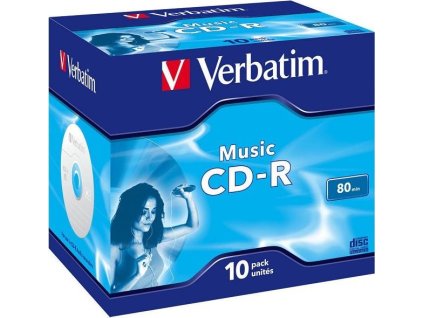 VERBATIM CD-R80 700MB AUDIO/ 16x/ 80min/ jewel/ 10pack