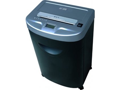 AT skartovač AT-20S/ řez 4 mm/ pracovní šíře 230 mm/ kapacita 24 listů/ objem koše 35 l/ stupeň utajení P2/ šedo-černý