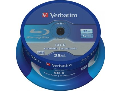 VERBATIM BD-R Blu-Ray SL DataLife 25GB/ 6x/ 25pack/ spindle