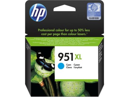 HP (951XL) inkoustová kazeta azurová, CN046AE originál