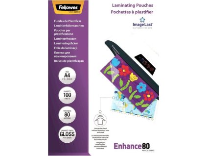 FELLOWES laminovací fólie/ formát A4/ 80 mic ImageLast/ velikost 216x303 mm/ lesklé/ 100 pack