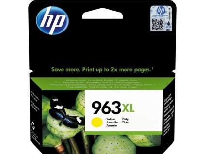 Inkoustová náplň HP 963XL žlutá (yellow, 1600p) pro HP OfficeJet Pro 9010, 9013, HP OfficeJet Pro 9020