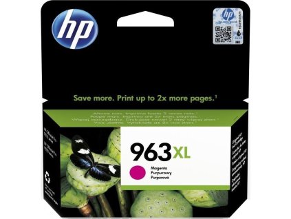 HP Inkoustová náplň 963XL purpurová (magenta, 1600p) pro HP OfficeJet Pro 9010, 9013, HP OfficeJet Pro 9020