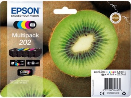Epson inkoustová náplň/ C13T02E74010/ multipack/ 202 Premium / Expression Premium XP-6000/ 5 barev