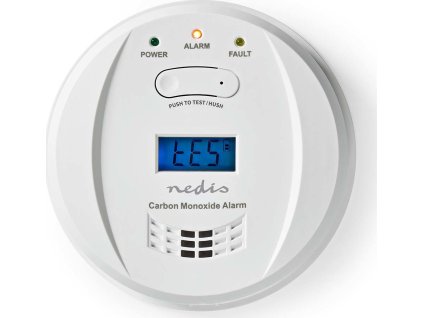 Detektor Oxidu Uhlenatého | Napájení z baterie | Životnost baterie Až: 5 Rok | S tlačítkem pauzy | S testovacím tlačítkem | 85 dB | Bílá