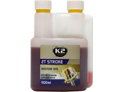 K2 TEXAR 2T STROKE 500ml ČERVENÝ - Polosynt. 2takt. olej