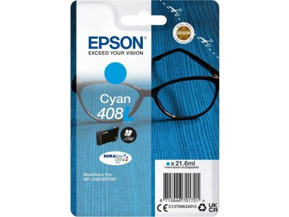 EPSON inkoustová náplň Singlepack 408L DURABrite Ultra Ink/ C4810DTWF/ azurová