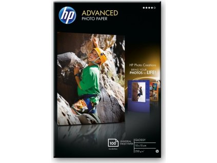 HP Advanced Photo Paper, Glossy 10 x 15cm, bez okraj 100 listů 250g