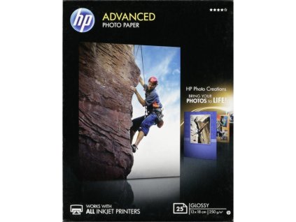 HP Advanced Glossy Photo Paper, 25 listů/13 x 18 cm, bezokrajový tisk