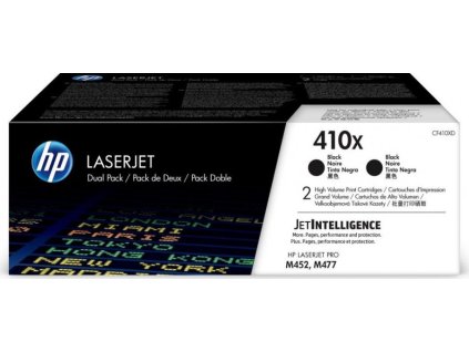 HP 410X Dvojbalení černých originálních tonerových kazet LaserJet s vysokou výtěžností