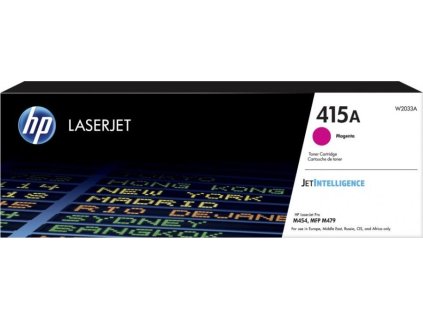 HP toner W2033A (purpurový, 2100str.) pro Color LaserJet Pro M454dn,M454dw,MFP M479fdn,MFP M479fdw
