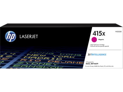 HP toner W2033X (purpurový, 6000str.) pro Color LaserJet Pro M454dn,M454dw,MFP M479fdn,MFP M479fdw