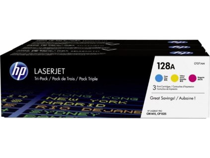 HP (128A) CMY 3-pack LJ Toner Cart, 3 x 1 300 str, CF371AM originál
