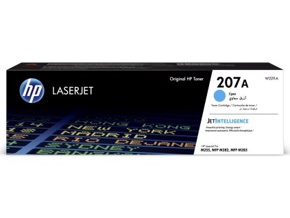 HP toner 207A (azurový, 1250str) pro HP Color LaserJet Pro M255/MFP M282/ M283