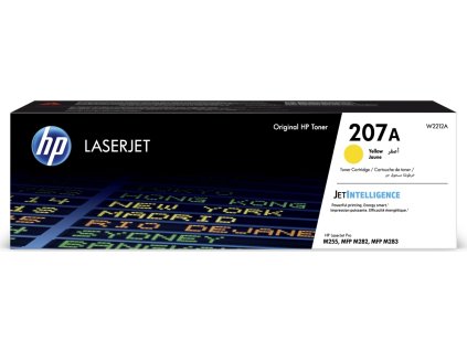 HP toner 207A (Žlutý, 1250str) pro HP Color LaserJet Pro M255/MFP M282/ M283