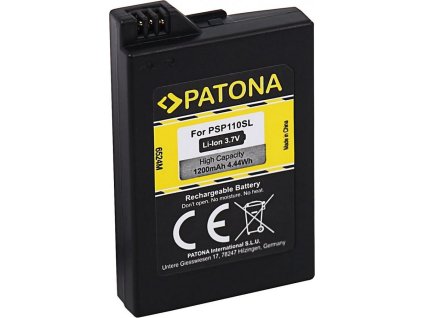 PATONA baterie pro herní konzoli Sony PSP 2000/PSP 3000 Portable 1200mAh Li-lon 3,7V PSP-S110