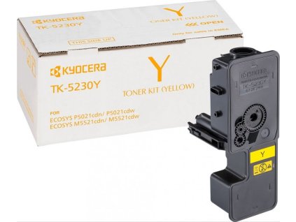 Kyocera toner TK-5230Y, pro M5521cdn/cdw, P5021cdn/cdw, žlutý, 2200 stran