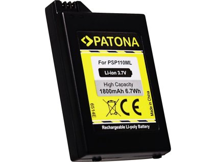 PATONA baterie pro herní konzoli Sony PSP 1000 Portable 1800mAh Li-lon 3,7V