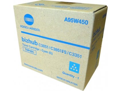 Konica Minolta toner A95W450, cyan, 12000str., TNP-49C, Konica Minolta Bizhub C3351, Bizhub C3851