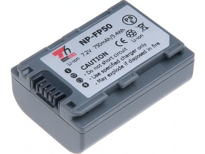 Baterie T6 Power Sony NP-FP30, NP-FP50, 750mAh, 5,4Wh, šedá