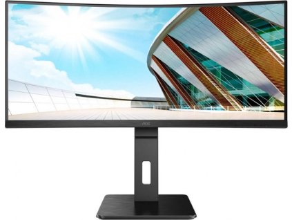 AOC 34" LED CU34P2A / zakřivený/ VA/ 3440x1440@100Hz/ 1ms/ 300cd/ 3000:1/ 50mil:1/ DP/ HDMI/ 4xUSB/ repro