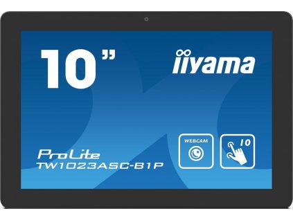 10" iiyama TW1023ASC-B1P, IPS, HD, capacitive, 10P, 450cd/m2, mini HDMI, WiFi, Webcam, Android 8.1